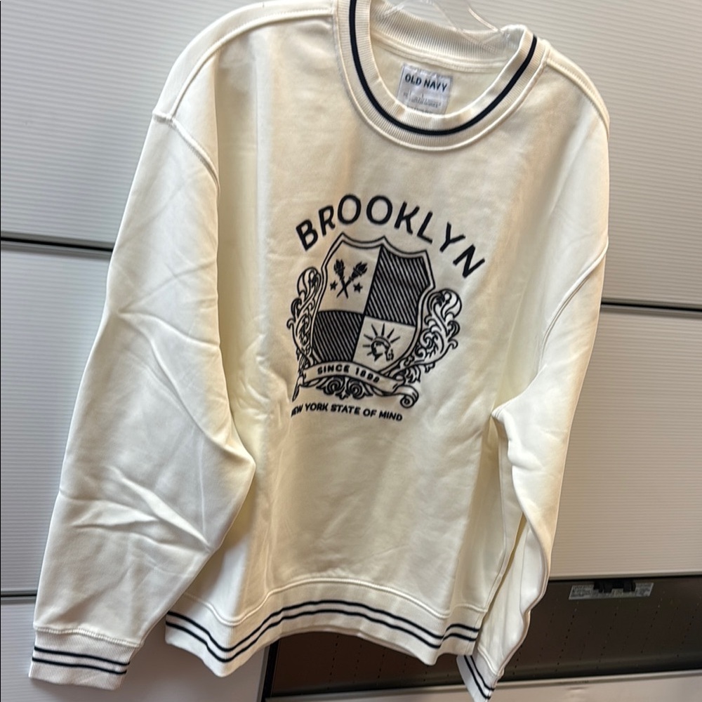 Old Navy Cream Brooklyn Sweatshirt